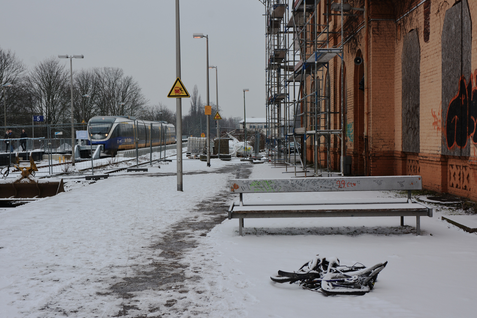 Winterstimmung am Kleinstadtbahnhof