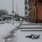 Winterstimmung am Kleinstadtbahnhof