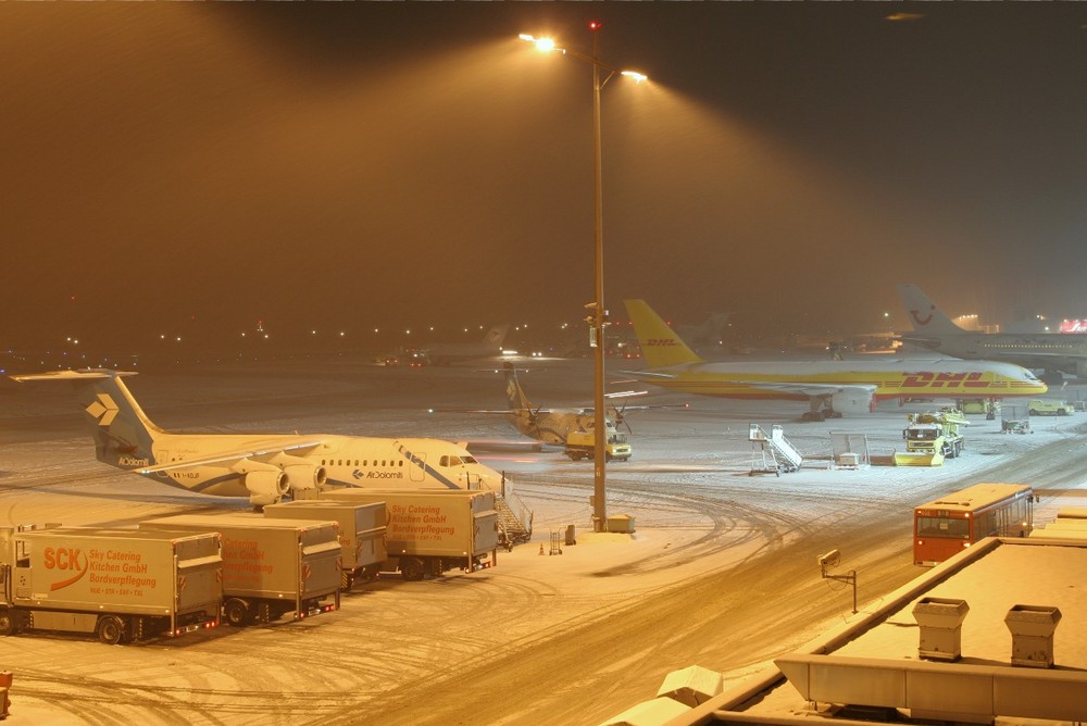 Winterstimmung am Nürnberger Flughafen