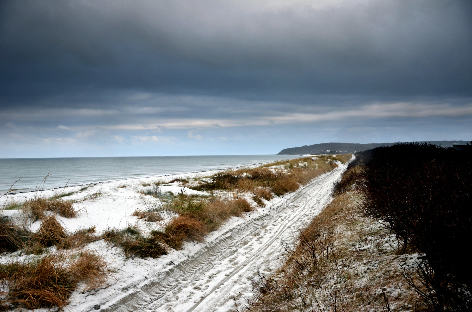 Winterstimmung am Strand der Insel 