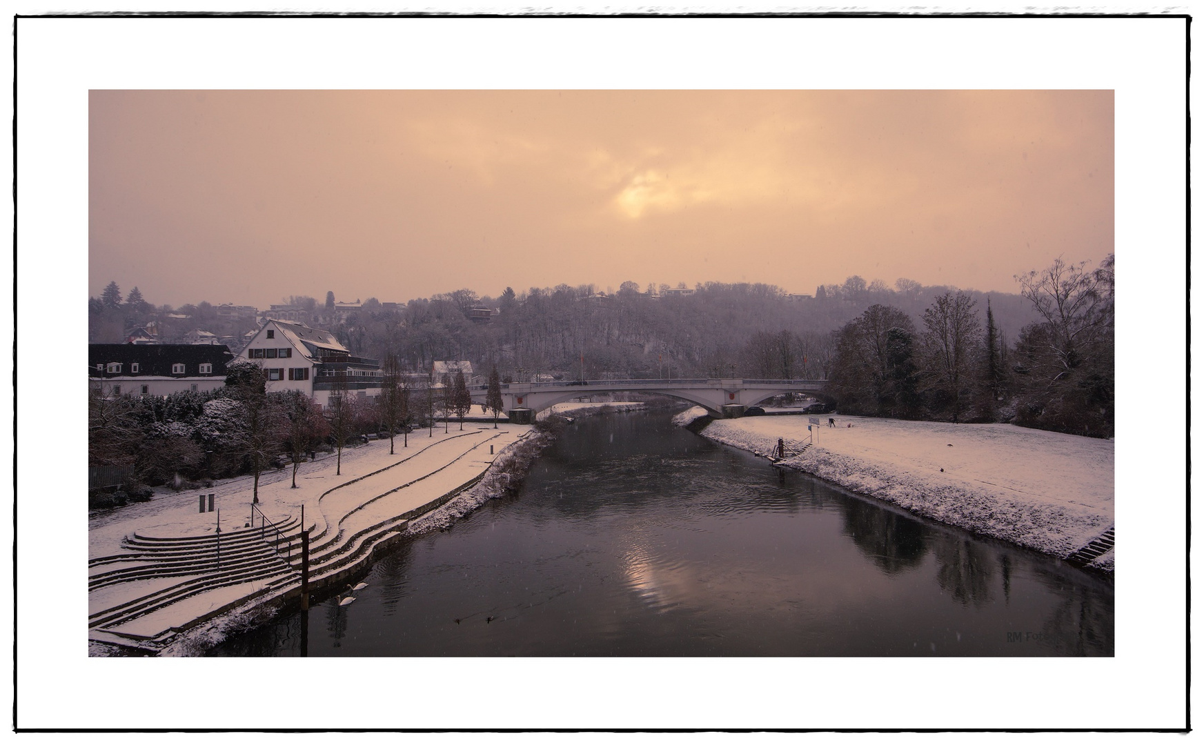 Winterstimmung an der Lahn in Diez