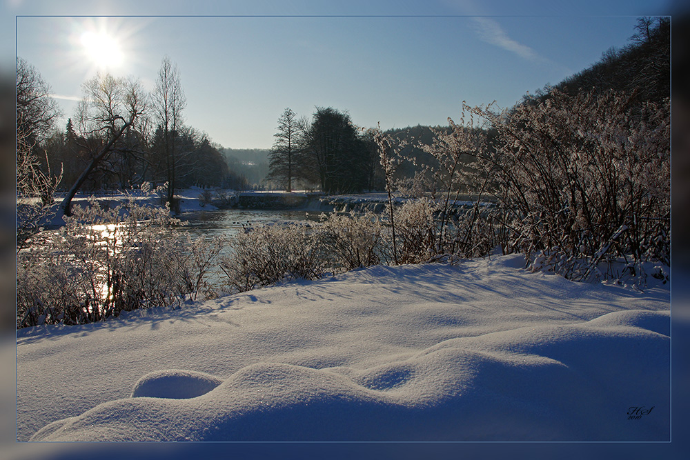 Winterstimmung an der Zschopau bei Lichtenwalde