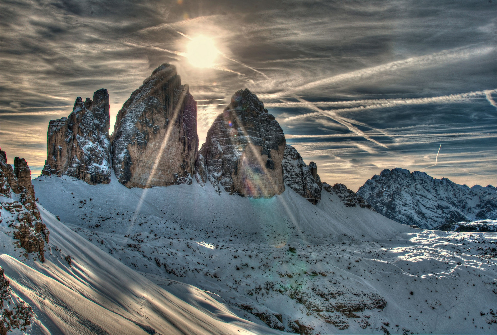 Winterstimmung bei den Drei Zinnen