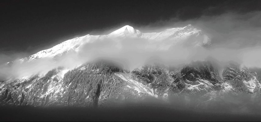 Winterstimmung in Kandersteg am frühen Morgen. - La vue depuis ma fenêtre...