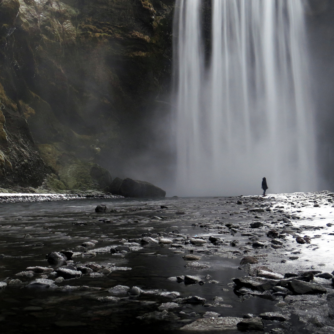 Winterstimmung Skógafoss