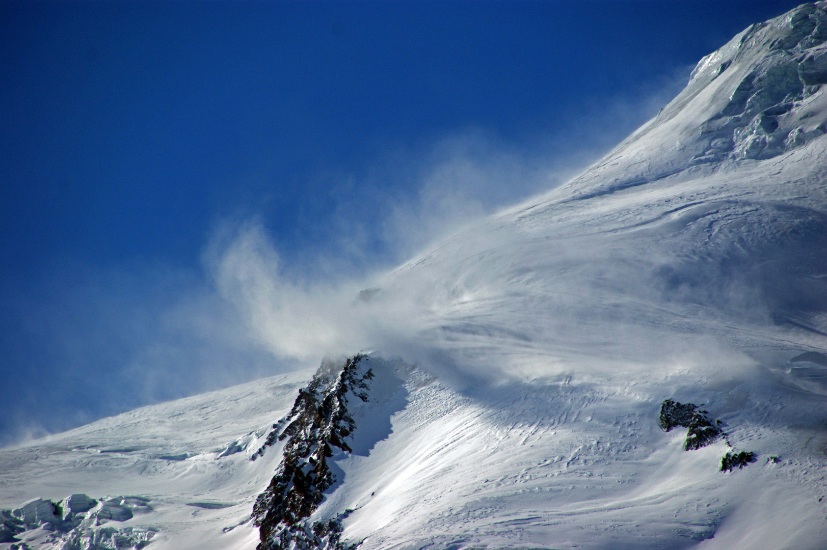 Wintersturm am Alphubel Saas Fee CH