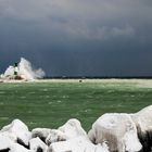 Wintersturm am mukraner Leuchtturm