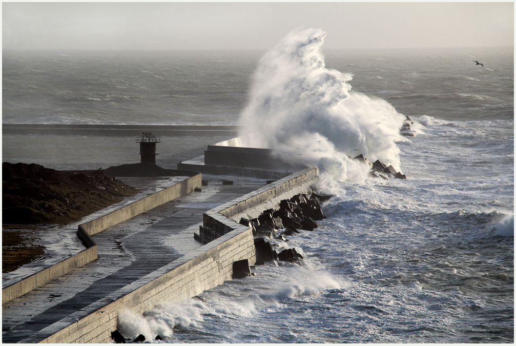 Wintersturm auf Helgoland