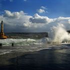 Wintersturm im alten Hafen von Chania