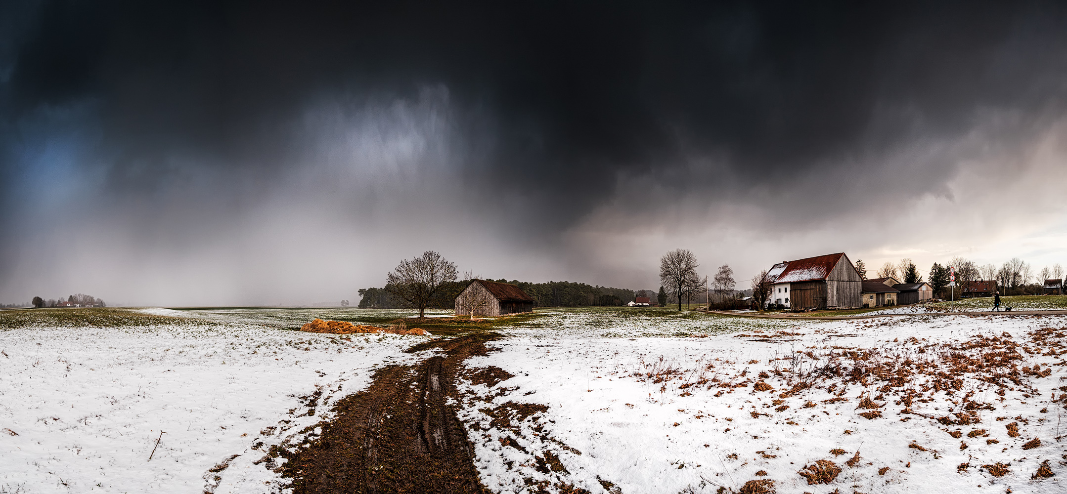 wintersturm im frühjahr