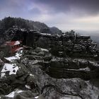 Wintersturm über dem Prebischtor