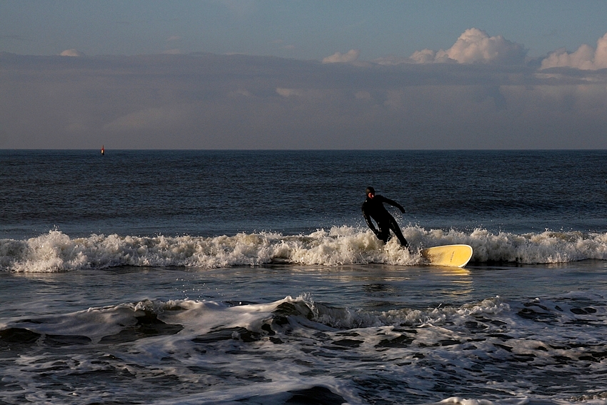 Wintersurfen vor Westerland