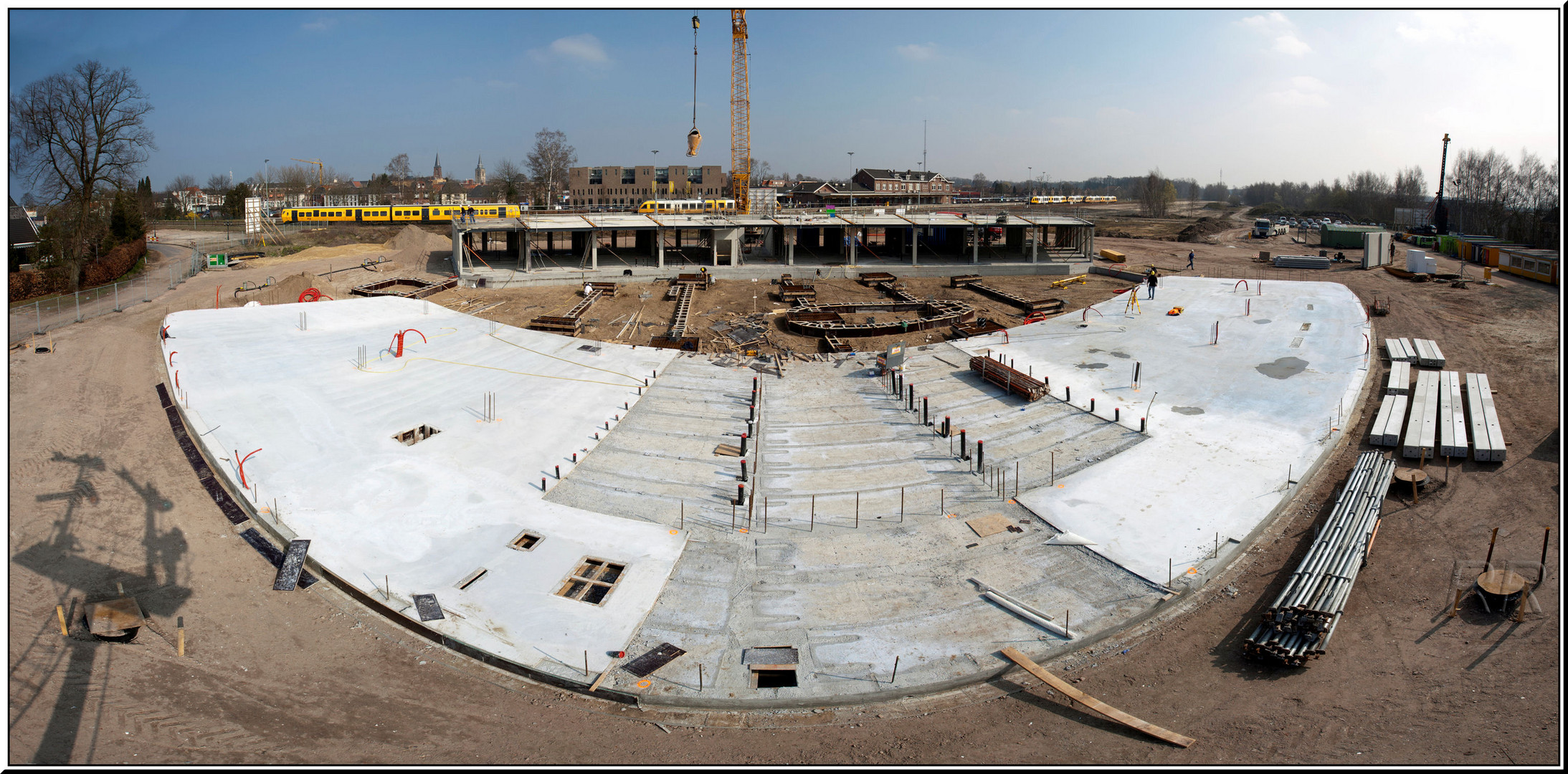 Winterswijk , Ron Rensink , aanleg Driemark , panorama ,school , Schulbau