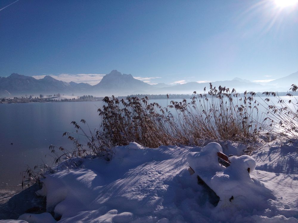 Wintertag am Hopfensee im Allgäu