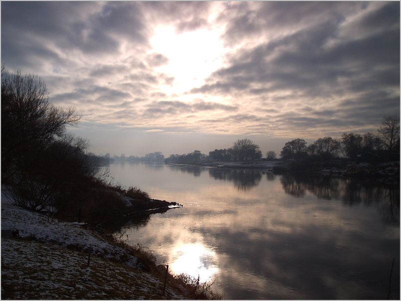 Wintertag an der Weser