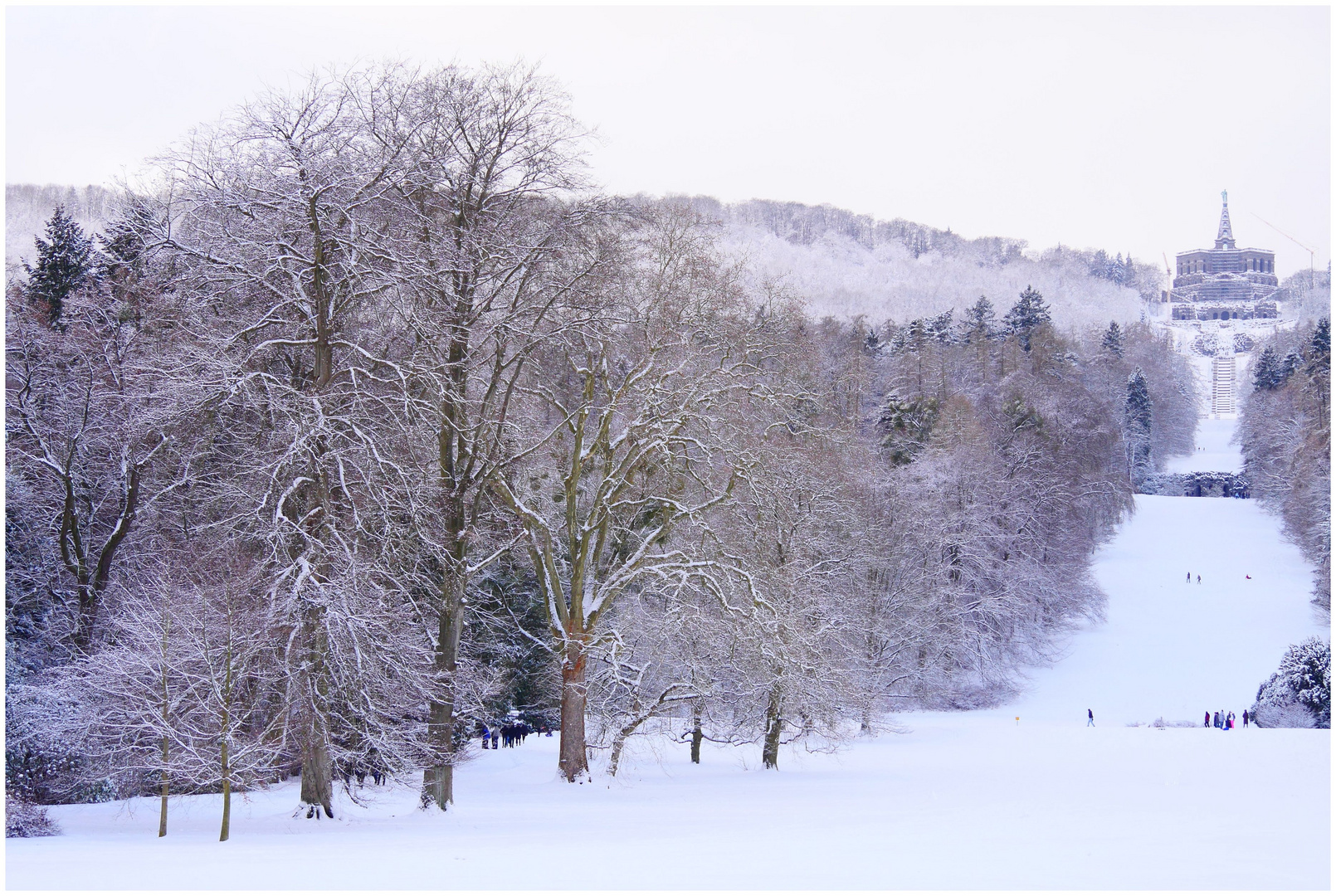 Wintertag im Schlosspark Wilhelmshöhe Kassel (II)