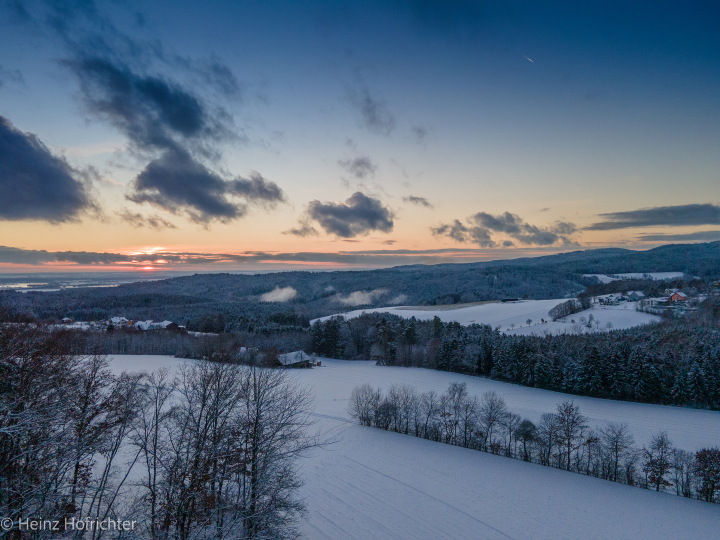 Wintertraum, Sonnenuntergang nach dem Neuschnee