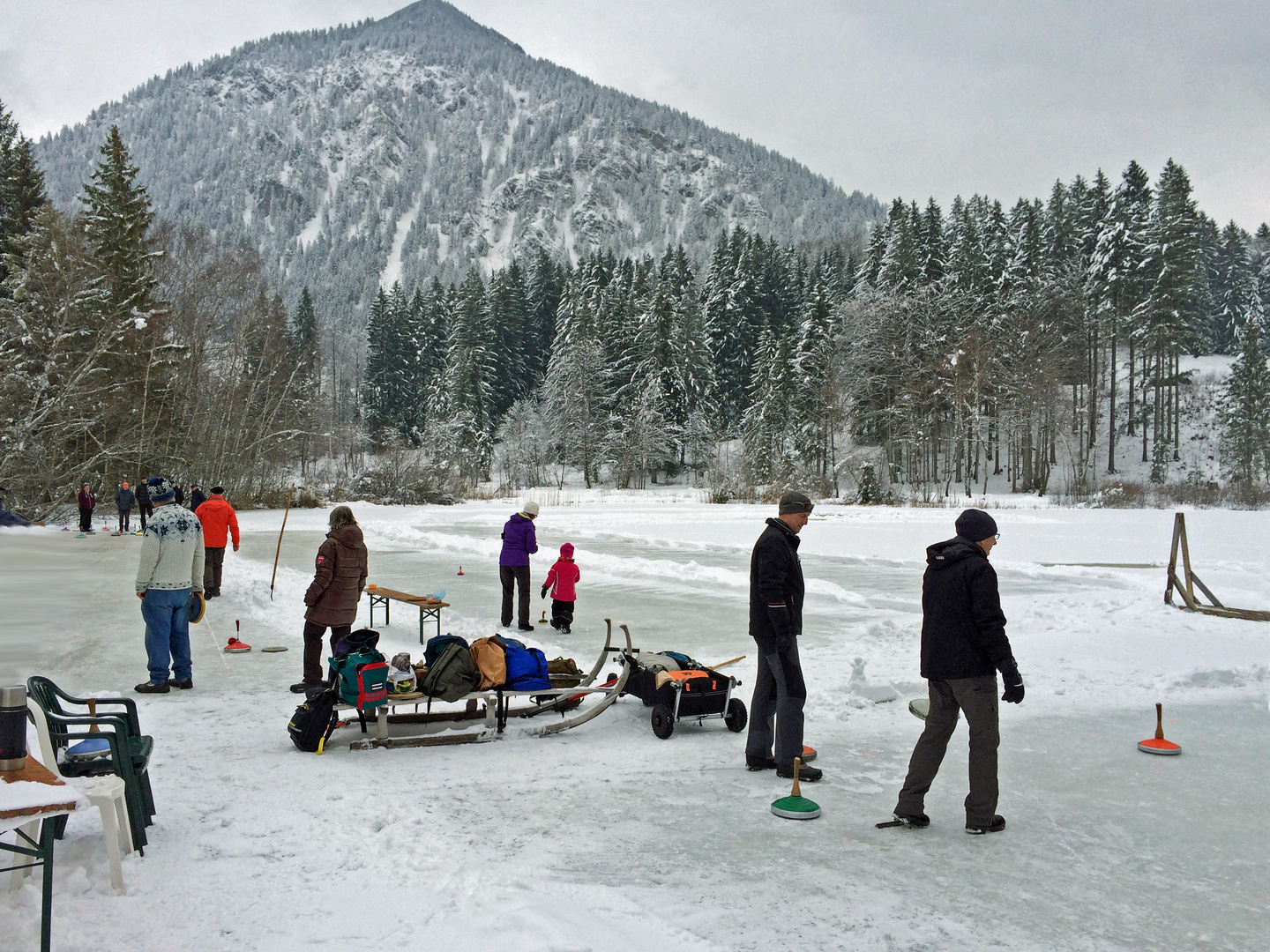 Wintervergnügen in den Bergen