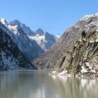 Wintervorboten am Grimselstausee