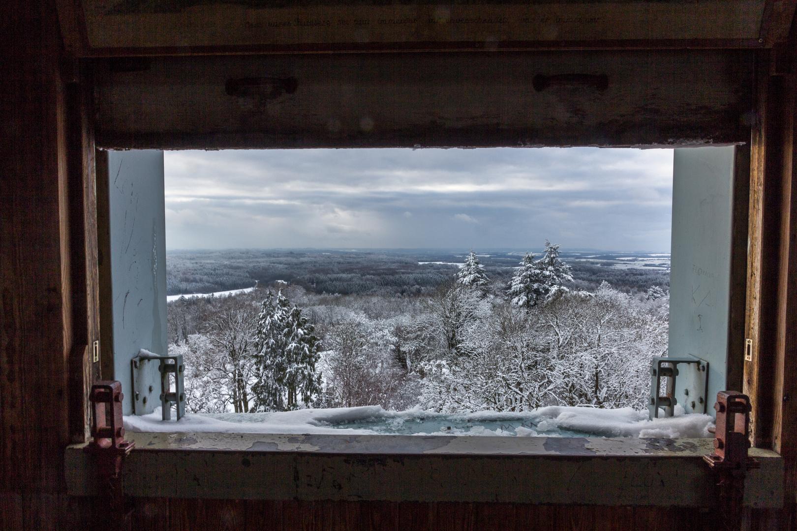 Winterwaldfenster Foto &amp; Bild wald, fenster