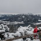 Winterwanderung auf die Neureuth: Blick auf den Tegernsee.