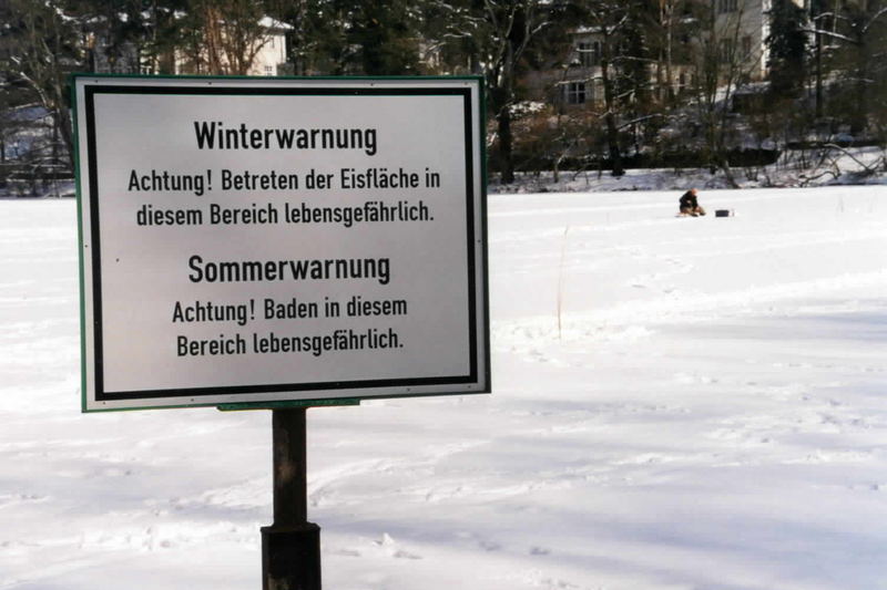 Winterwarnung am Schlachtensee