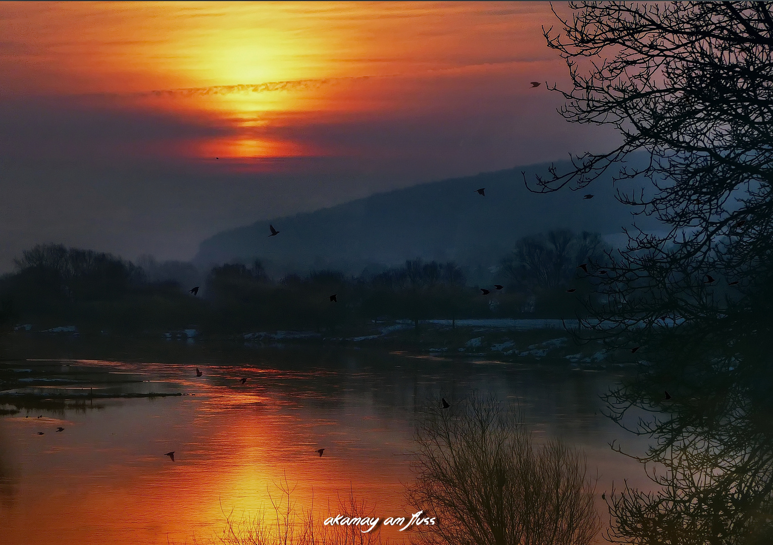 Winterweser i. Morgenlicht