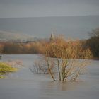 Winterweser mit Hochwasser