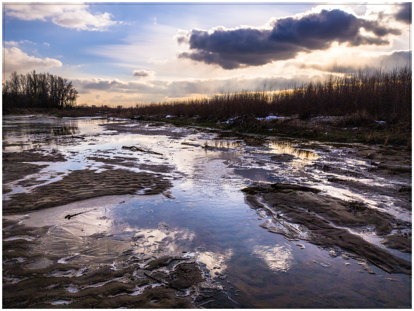 Winterwetter an der Weichsel