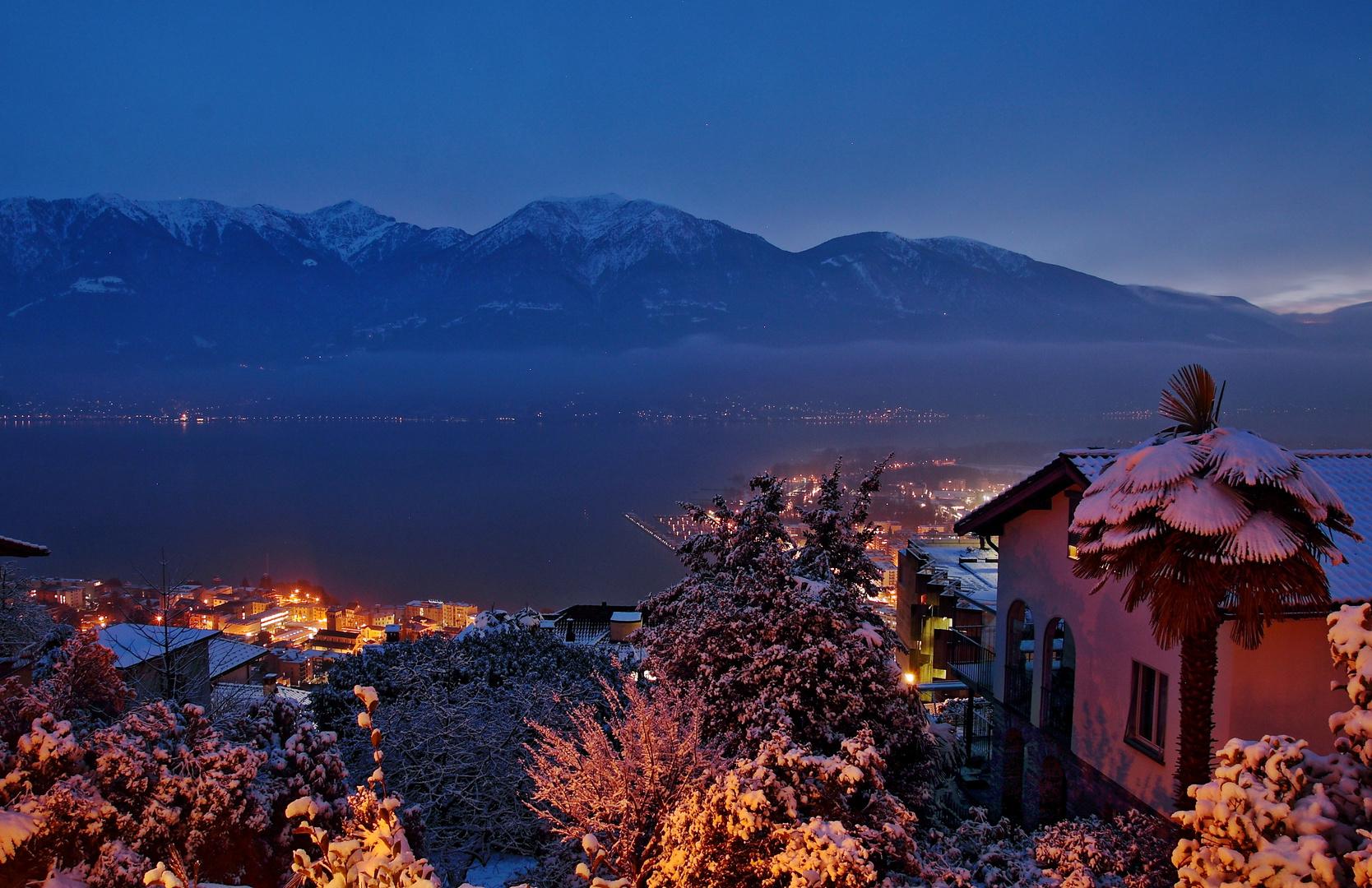 Winterwunderland Tessin am 2. März