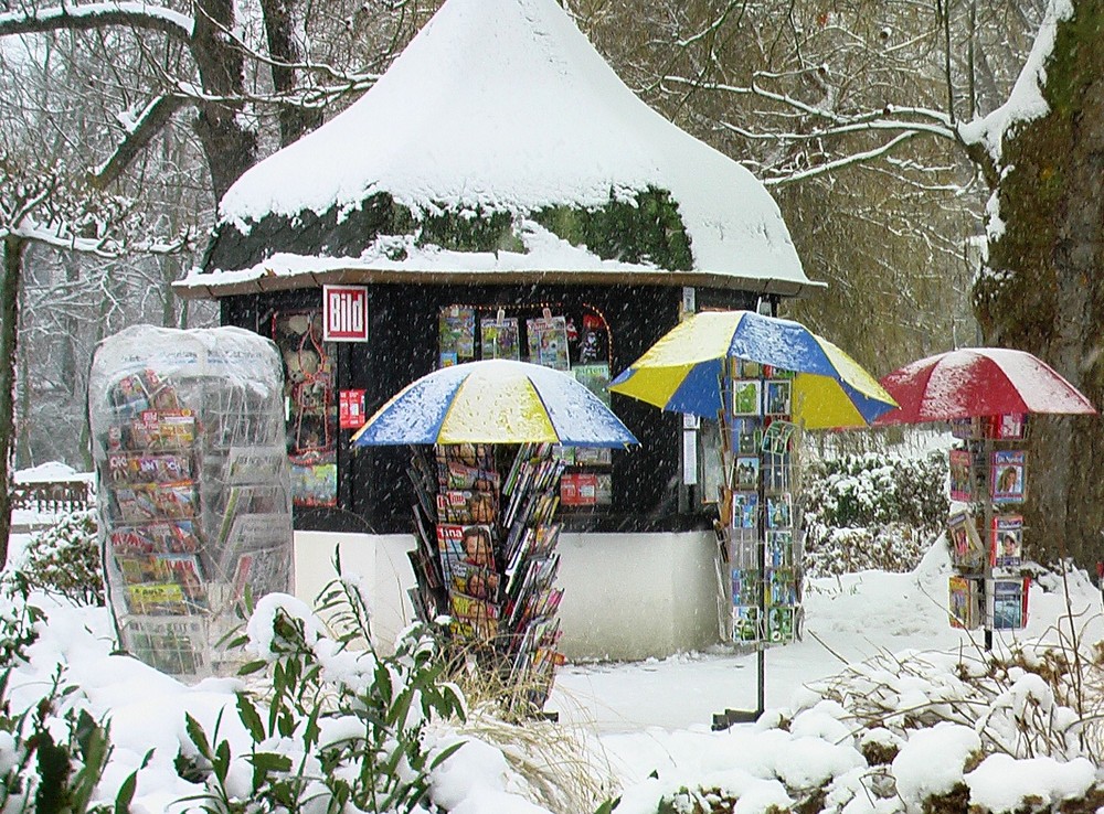 Winterzauber am Kiosk in Bad Schmiedeberg