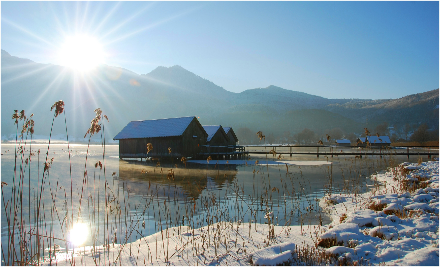 winterzeit am see