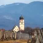 Winzerdorf vor den Schwarzwaldbergen