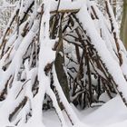 Wir bauen ein Haus im Schnee