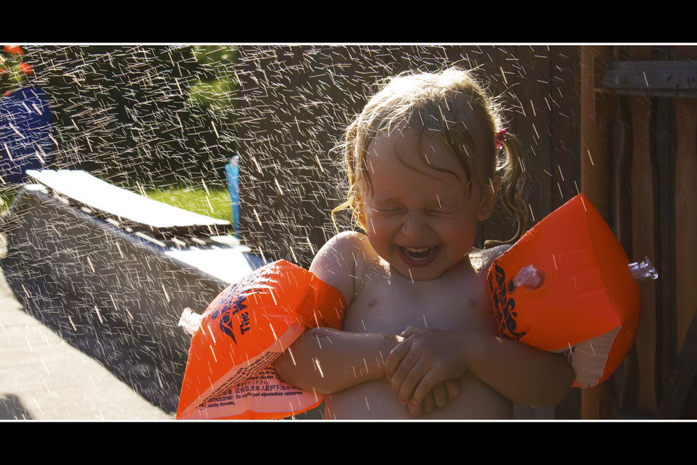 Wir hatten viel Spaß beim Baden