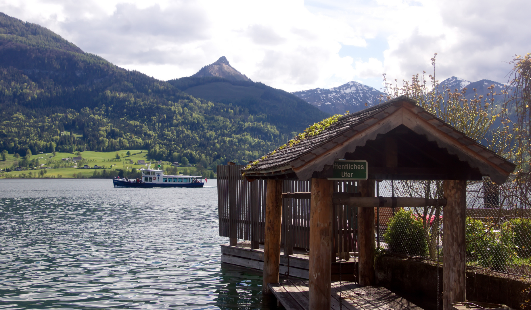 Wir sind nun wieder am Ufer des Wolfgangsee ....