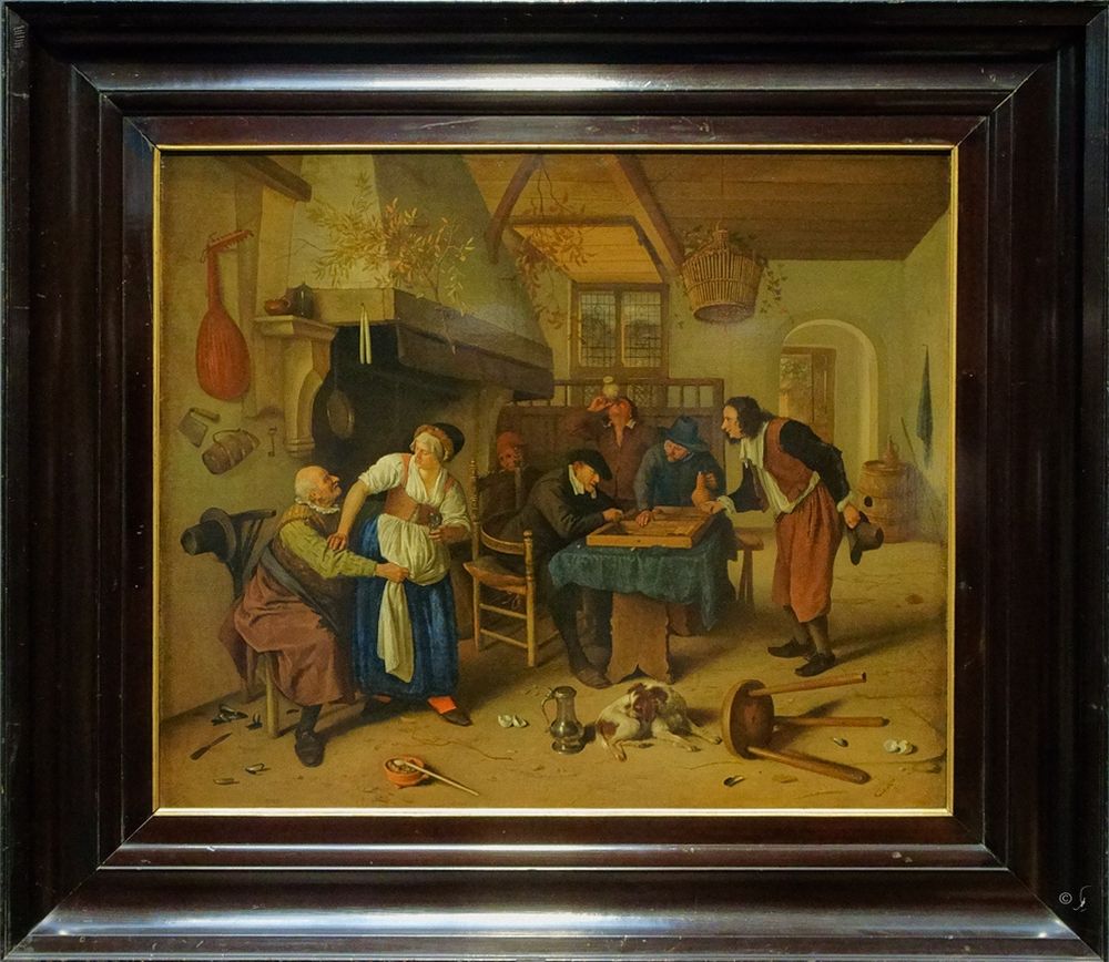 Wirtschaftseinrichtung, bekannt als ,Tweeërlei spel‘  Jan Havicksz Steen  (1626-1679)