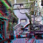 Wirtshaus "Zum Stachel" - Innenhof (3D-Anaglyphe)