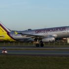 Wischeffekt beim Touch-down eines A-319 der Germanwings in Salzburg