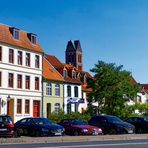 WISMAR. AM ALTEN HAFEN MIT ST.-GEORGEN-KIRCHE.