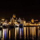 Wismar,Alter Hafen, in der Nacht