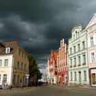 Wismarer Marktplatz im Juli