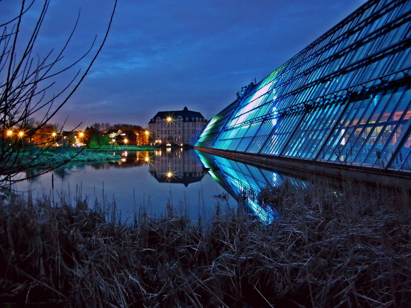 Wissenschaftspark am Abend