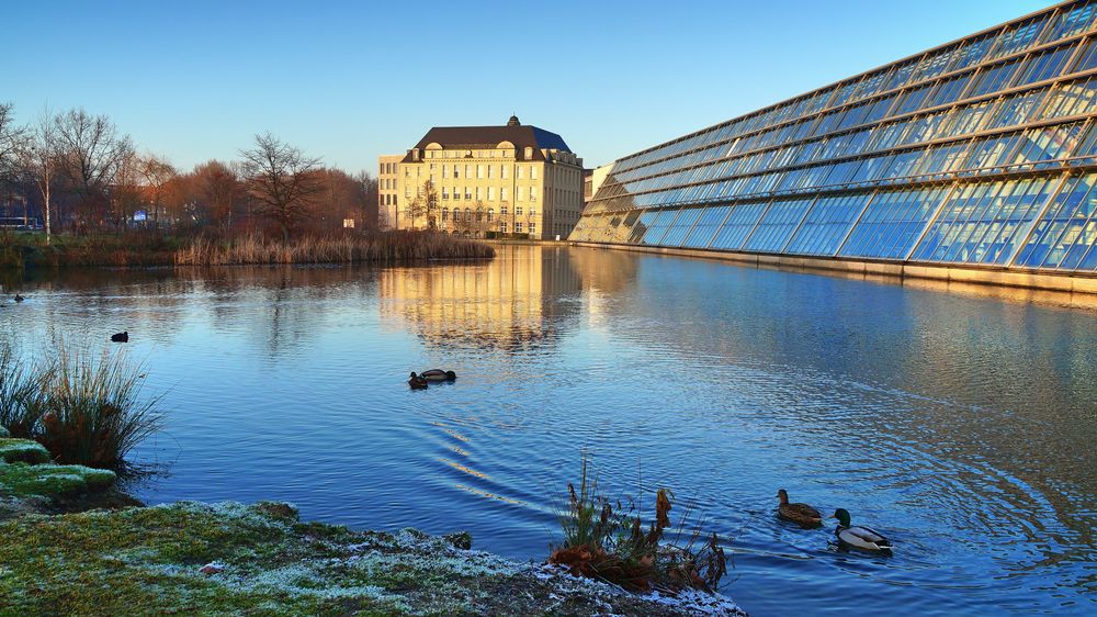 Wissenschaftspark und das alte Arbeitsgericht in Gelsenkirchen