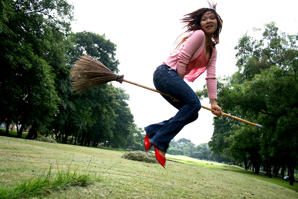 witch in park