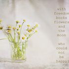with freedom books flowers...