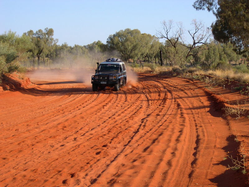 With the 4WD through Australia