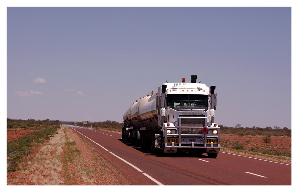 With the Roadtrain through the Outback