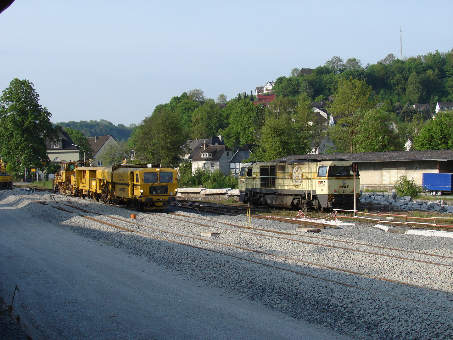 WLE 21 passiert die Baustelle