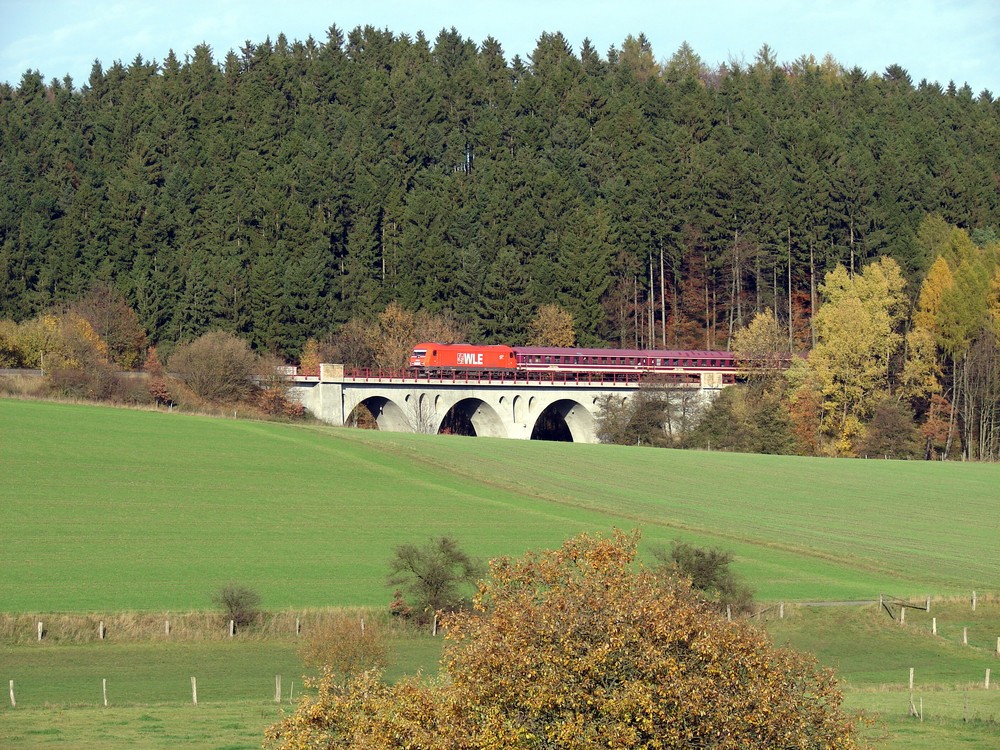 WLE 22 mit "Säufzer-Zug" zwischen Korbach und Willingen